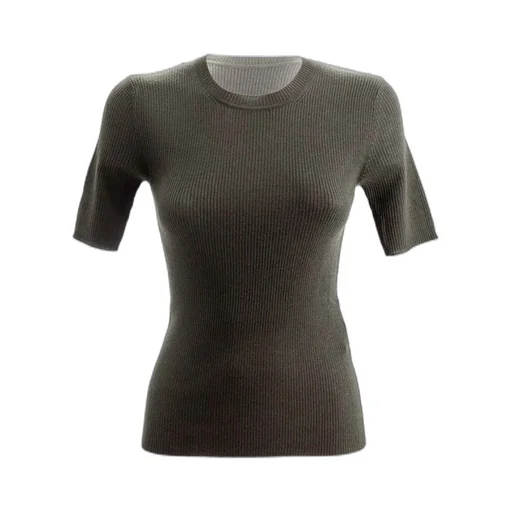 P.A.R.O.S.H. Short-Sleeved Crewneck Ribbed Top