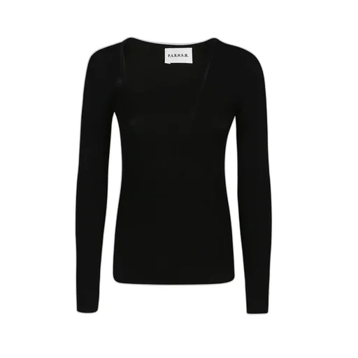 P.A.R.O.S.H. Asymmetric Neck Knit Sweater