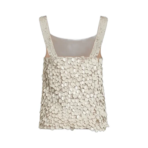 P.A.R.O.S.H. Sequin Embellished Tank Top