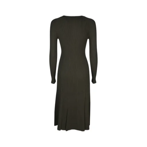P.A.R.O.S.H. Crewneck Ribbed-Knit Midi Dress