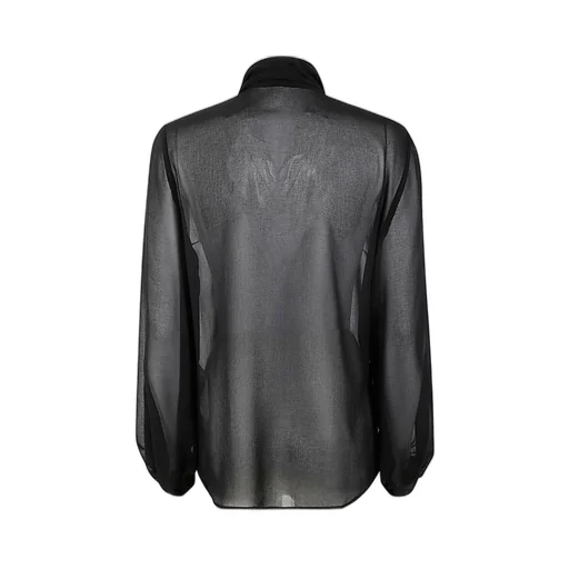 P.A.R.O.S.H. Pussy Bow Collar Long-Sleeved Shirt