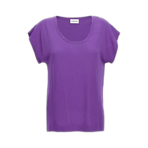 P.A.R.O.S.H. U-Neck Straight Hem T-Shirt