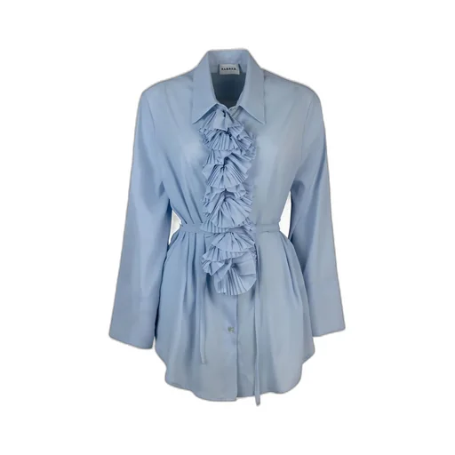 P.A.R.O.S.H. Ruffled Belted Waist Blouse