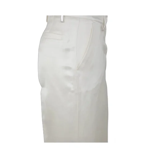 P.A.R.O.S.H. Pressed Crease Satin Wide Leg Trousers