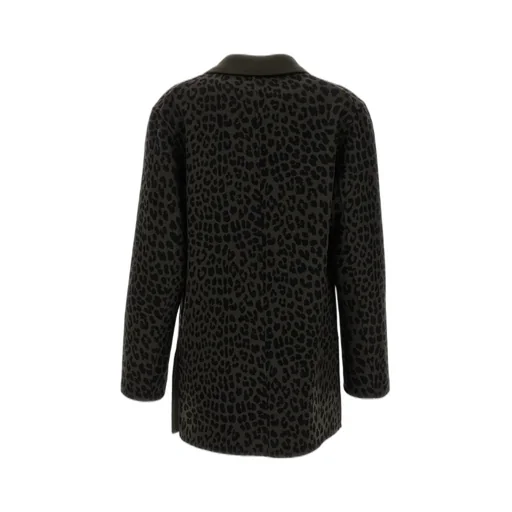 P.A.R.O.S.H. Animal Print Double-Breasted Blazer