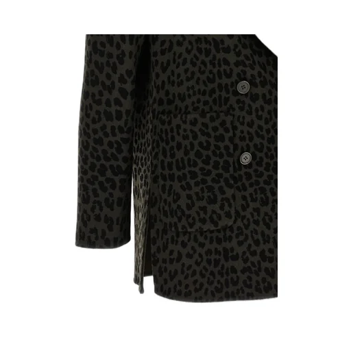 P.A.R.O.S.H. Animal Print Double-Breasted Blazer