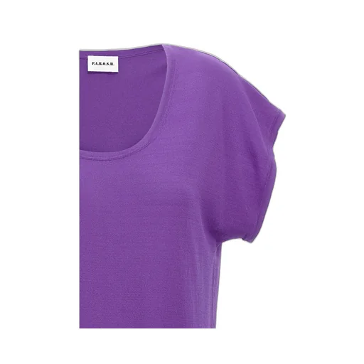 P.A.R.O.S.H. U-Neck Straight Hem T-Shirt
