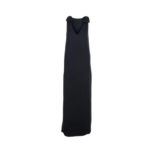 Plain Sleeveless V-Neck Maxi Dress