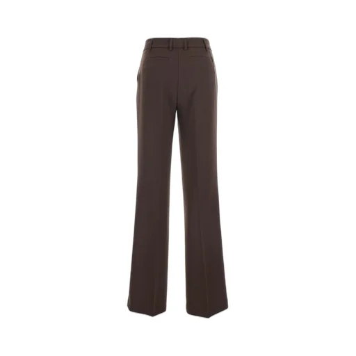 Plain Belted Straight-Leg Pants