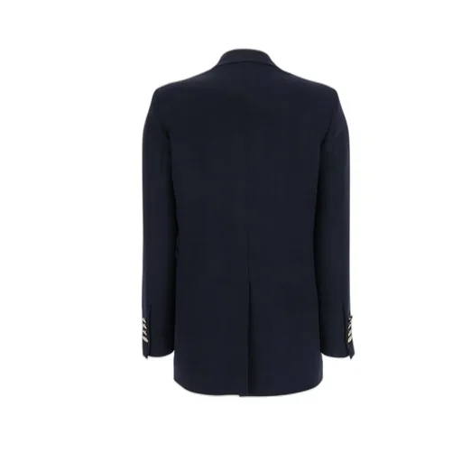 Plain Double-Breasted Jacket
