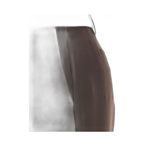 Plain Belted Straight-Leg Pants