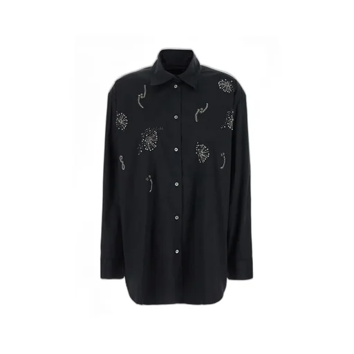 Plain Rhinestone Embellished Shirt