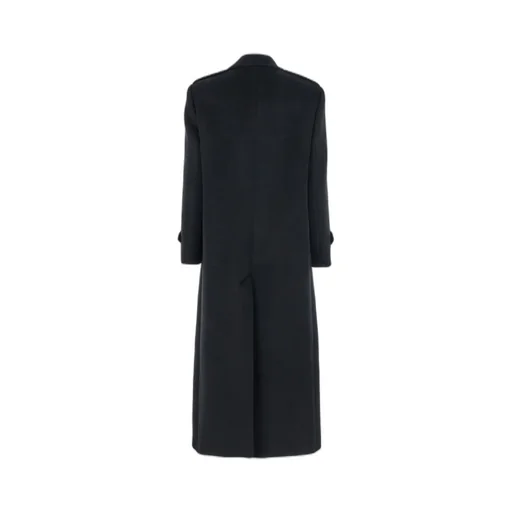 Plain Double-Breasted Coat