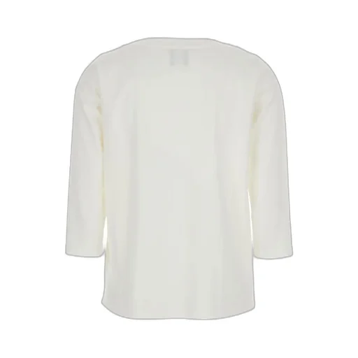 Plain Boat Neck Three-Quarter Sleeve Top