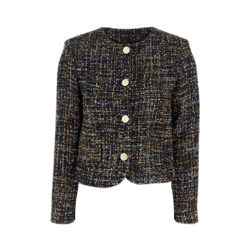 Plain Tweed Buttoned Jacket