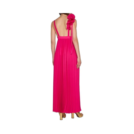 P.A.R.O.S.H. Floral Embellished Sleeveless Flared Dress