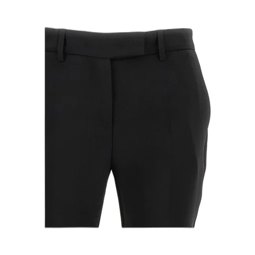 Plain Low-Waist Flared Pants