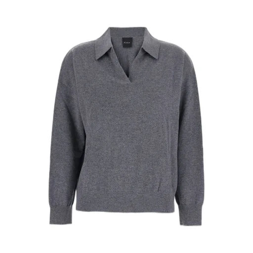 Plain Polo Collar Cashmere Knitwear