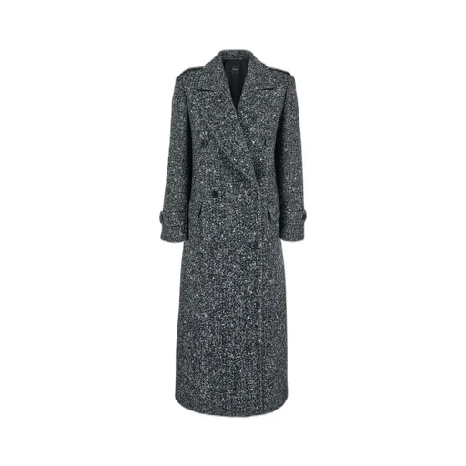 Plain Double-Breasted Wool Coat