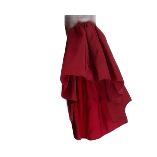 Plain Draped Flared-Sleeve Dress