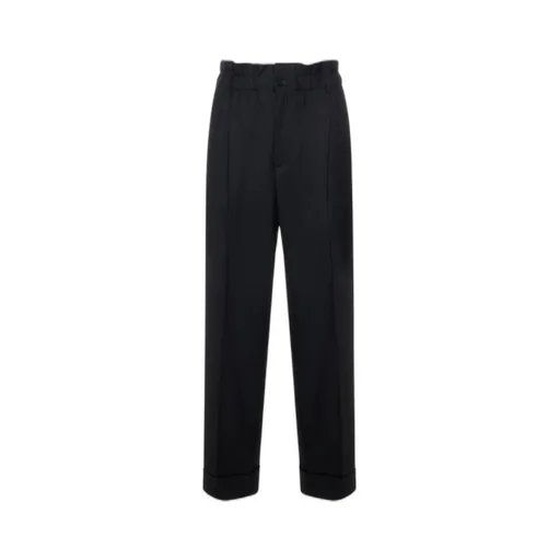 P.A.R.O.S.H. Paperbag Waist Straight Leg Trousers