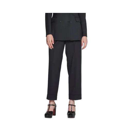 P.A.R.O.S.H. Paperbag Waist Straight Leg Trousers