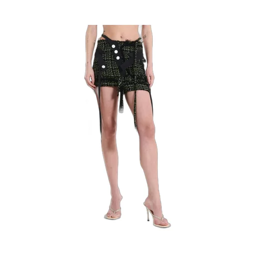 Ottolinger Deconstructed Raw-Cut Hem Mini Skirt