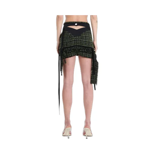 Ottolinger Deconstructed Raw-Cut Hem Mini Skirt