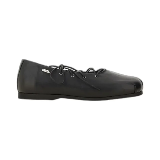 Our Legacy Square-Toe Lace-Up Ballerina Flats