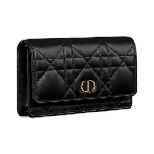 Dior Caro Pouch With Chain And Crystals
