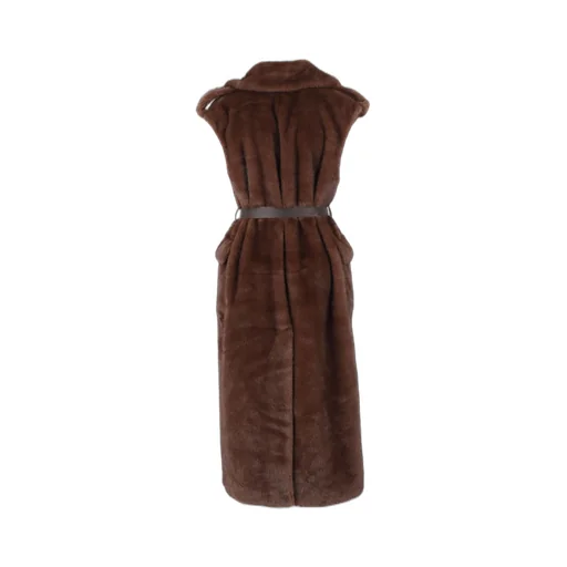 P.A.R.O.S.H. Sleeveless Double-Breasted Long Coat