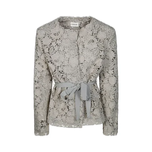 P.A.R.O.S.H. Lace Detailed Tie-Waist Jacket