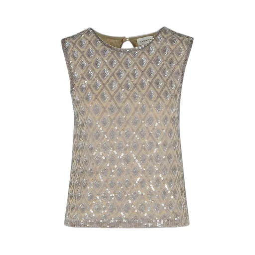 P.A.R.O.S.H. Sequin Detailed Sleeveless Top