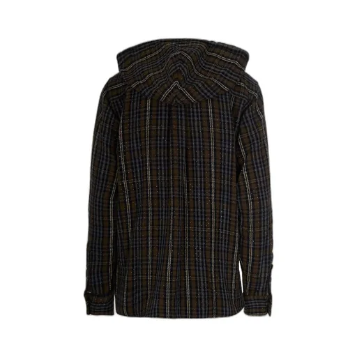P.A.R.O.S.H. Embellished Hooded Checked Shirt