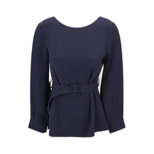 P.A.R.O.S.H. Belted Long-Sleeve V-Back T-Shirt