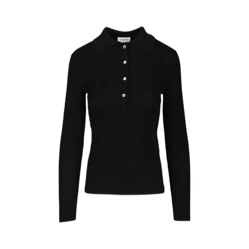 P.A.R.O.S.H. Long Sleeved Ribbed Polo Shirt