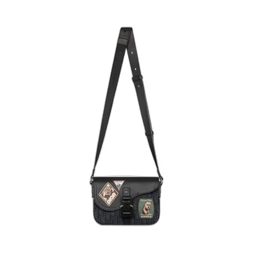 Small Saddle Messenger Bag With Flap