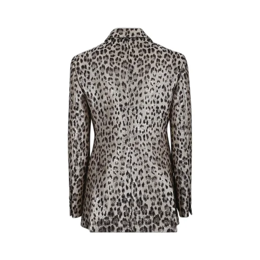 P.A.R.O.S.H. Leopard-Printed Double-Breasted Tailored Blazer