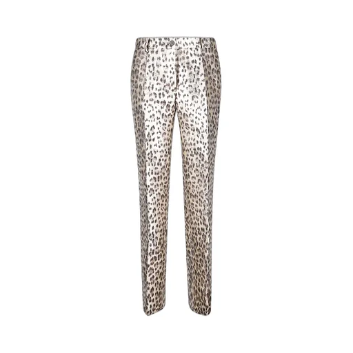 P.A.R.O.S.H. Leopard Printed Straight-Leg Pants