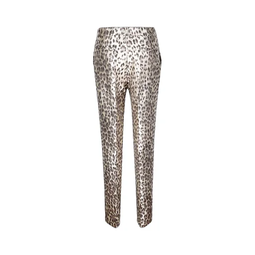 P.A.R.O.S.H. Leopard Printed Straight-Leg Pants