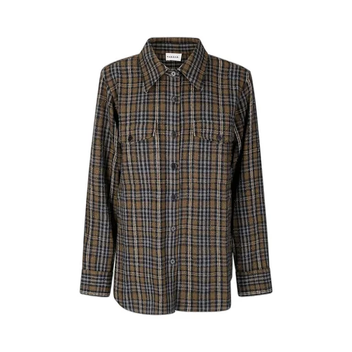 P.A.R.O.S.H. Checkered Collared Long-Sleeve Shirt