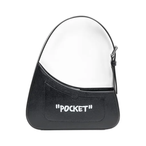 Off-White Jitney Quote Logo Plaque Shoulder Bag