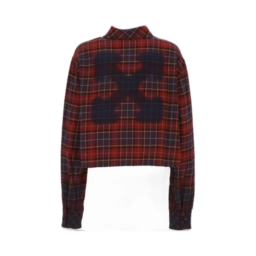 Off-White Checked Long-Sleeved Shirt