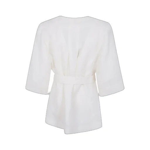 P.A.R.O.S.H. V-Neck Belted Blouse
