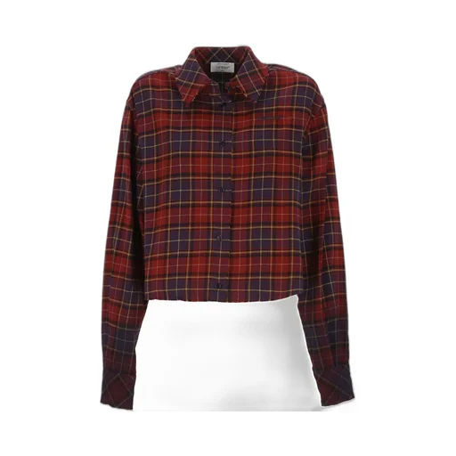 Off-White Checked Long-Sleeved Shirt