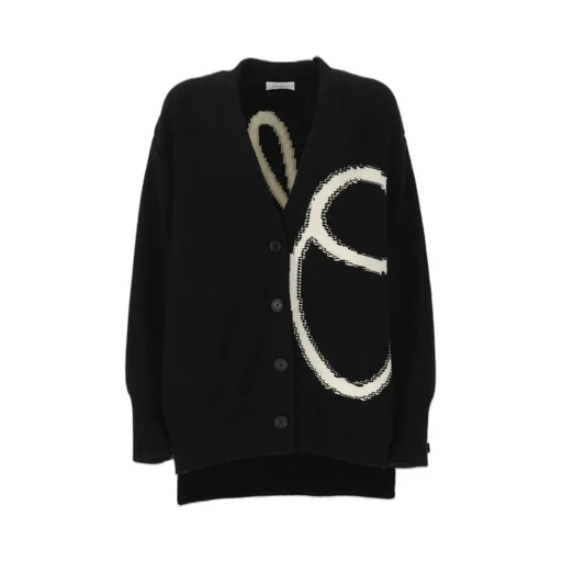 Off-White Button-Up V-Neck Cardigan