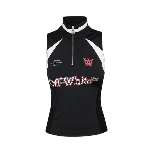 Off-White Logo Printed High Neck Top