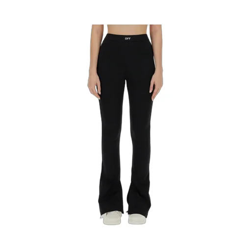 Off-White Logo Printed Flared Leggings