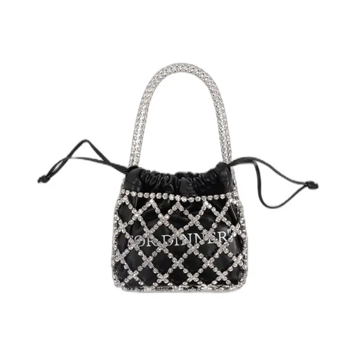Off-White Embellished Drawstring Tote Bag
