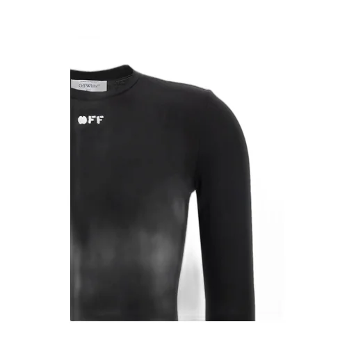 Off-White Off-Stamp Crewneck Straight Hem Top